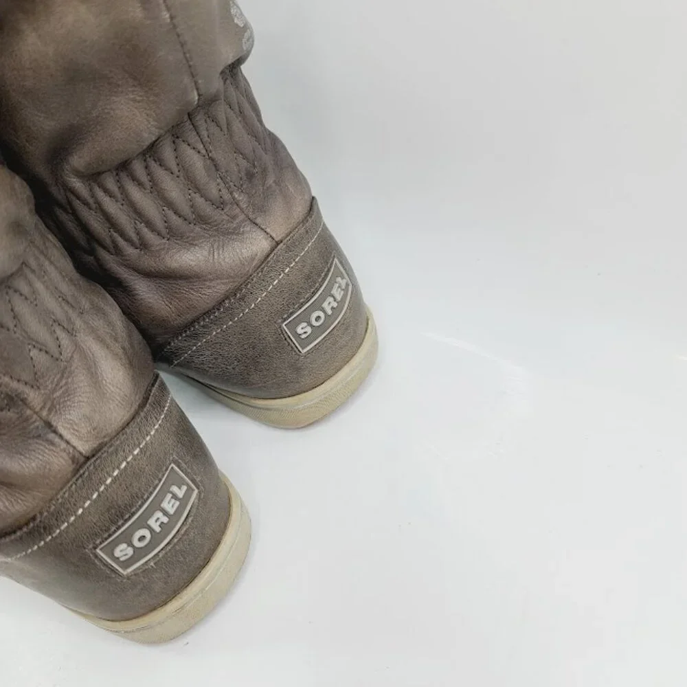 Sorel Women's Taupe‎ Firenzy NL1584-051 Leather Ankle Winter Boots Size 7.5